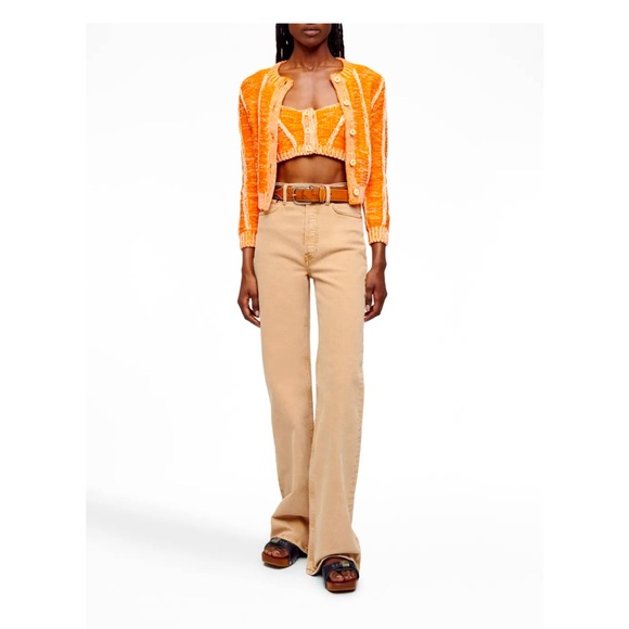Re/Done Denim - RE/DONE 70’s HIGH WAISTED WIDE LEG JEANS IN KHAKI SIZE 30